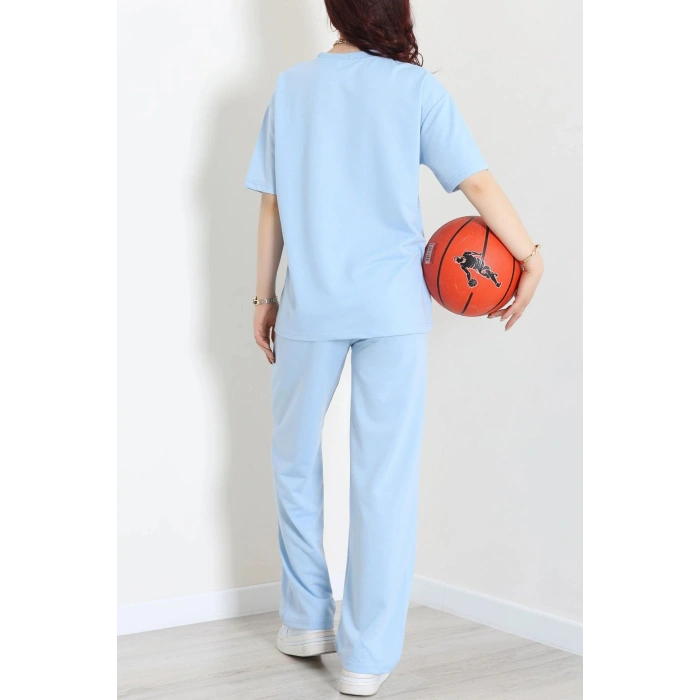 Baskılı Oversize İki İplik Wortex Takım Bebemavi - 80315.1878.