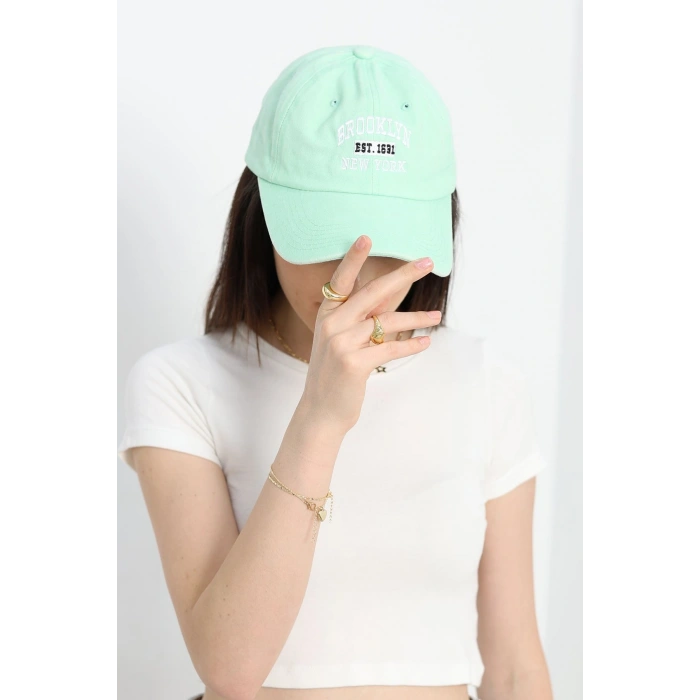 Baskılı Şapka Suyeşili - 70156.1736.