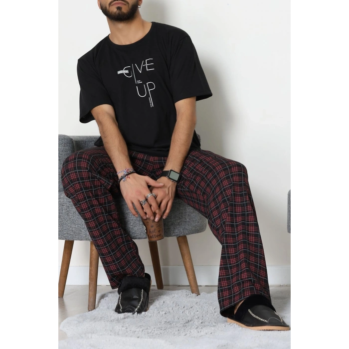 Baskılı Süprem Erkek Pijama Takımı Siyah - 70862.1961.