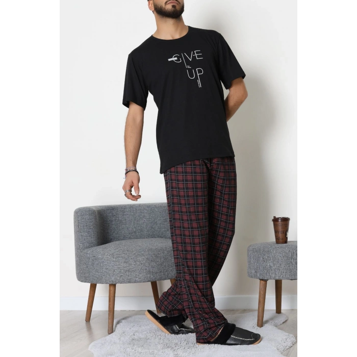 Baskılı Süprem Erkek Pijama Takımı Siyah - 70862.1961.