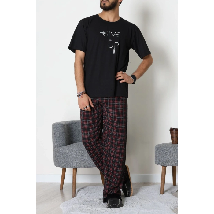 Baskılı Süprem Erkek Pijama Takımı Siyah - 70862.1961.