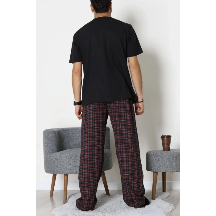 Baskılı Süprem Erkek Pijama Takımı Siyah - 70862.1961.