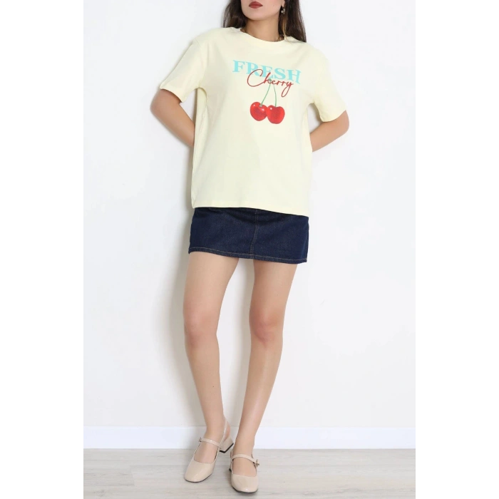 Baskılı Tişört Sarı - 8230.1437.