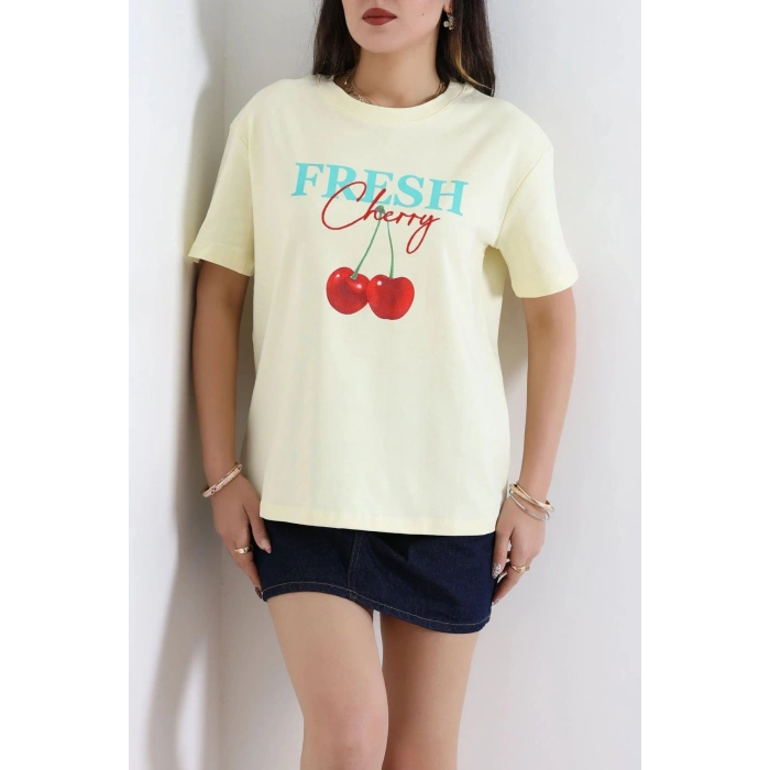 Baskılı Tişört Sarı - 8230.1437.