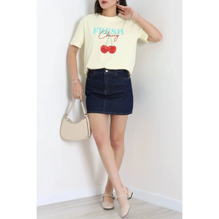 Baskılı Tişört Sarı - 8230.1437.