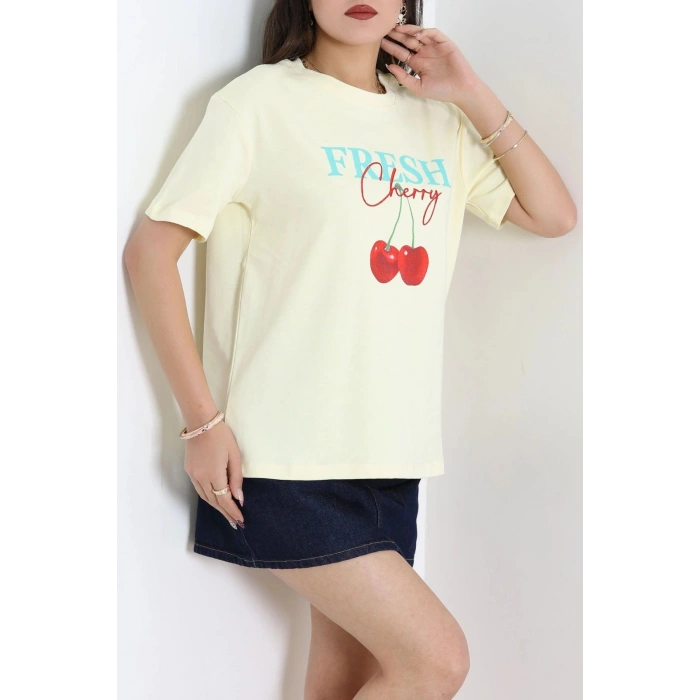 Baskılı Tişört Sarı - 8230.1437.