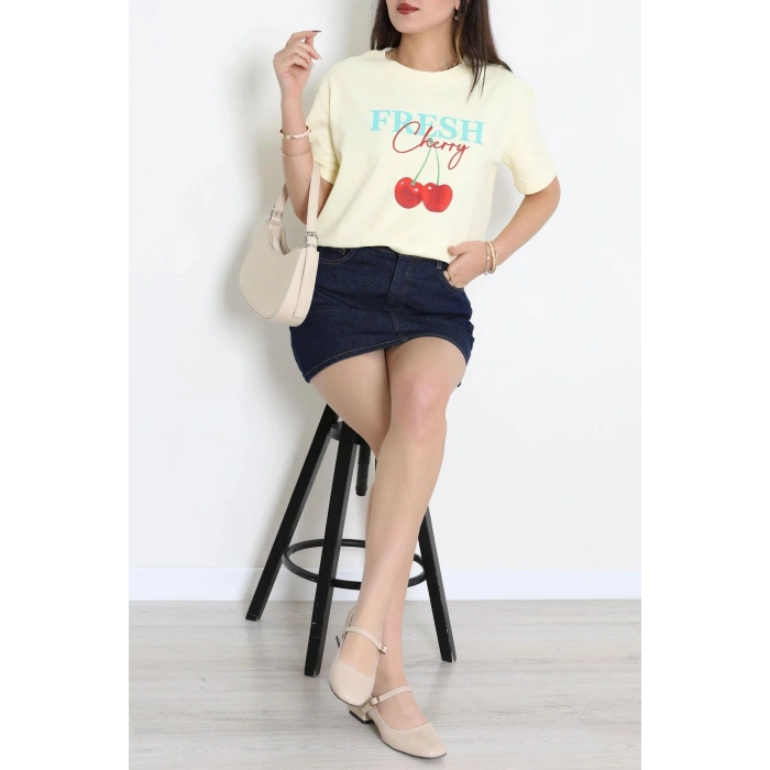 Baskılı Tişört Sarı - 8230.1437.