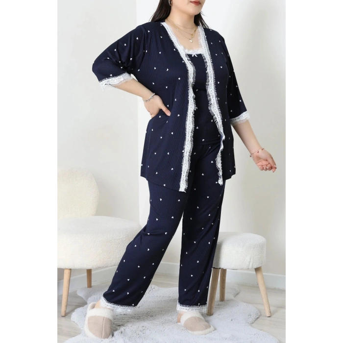 Battal 3Lü Pijama Set Lacikalp - 163.1287.