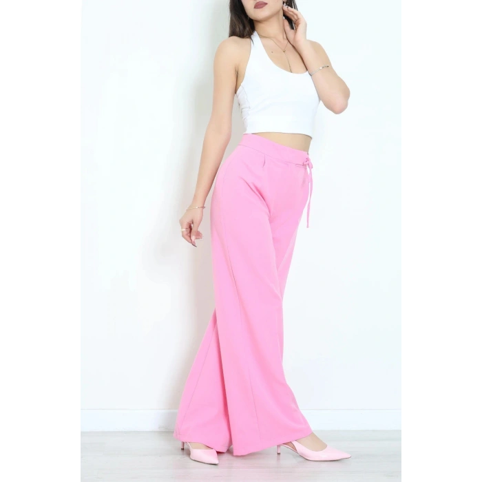 Bel Bağlama Detaylı Pantolon Pembe - 7351.1437.