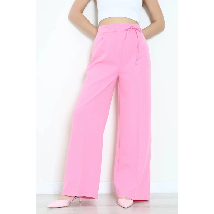 Bel Bağlama Detaylı Pantolon Pembe - 7351.1437.