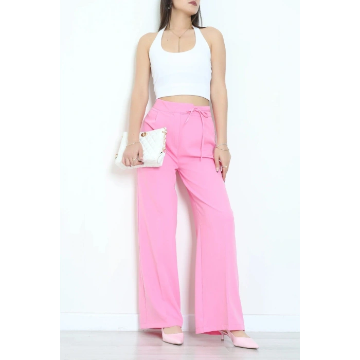 Bel Bağlama Detaylı Pantolon Pembe - 7351.1437.