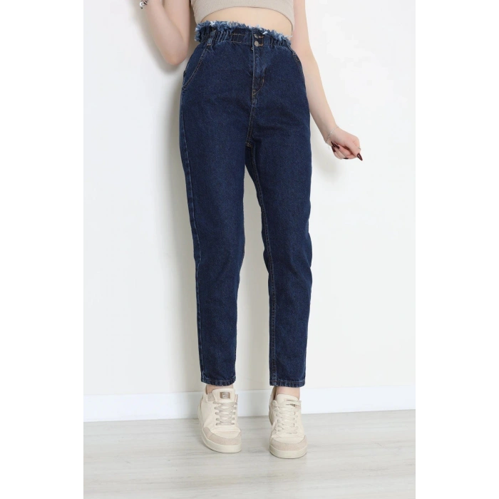 Bel Büzgü Ve Püskül Mom Jean Koyumavi - 405206.2141.