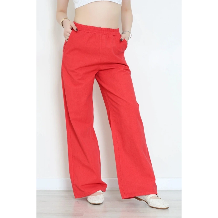 Bel Lastikli Bol Paça Pantolon Narçiçeği - 2900.1238.