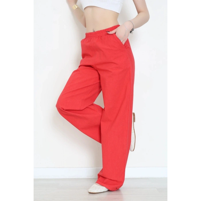 Bel Lastikli Bol Paça Pantolon Narçiçeği - 2900.1238.
