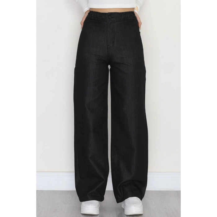 Bel Lastikli Palazzo Kot Pantolon Siyahçizgili - 42470.2088.