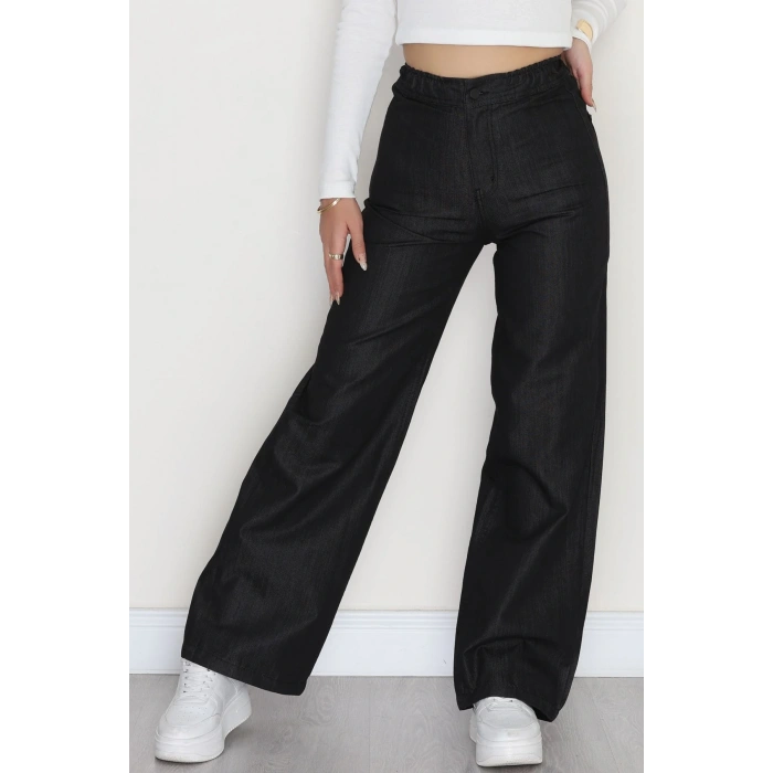 Bel Lastikli Palazzo Kot Pantolon Siyahçizgili - 42470.2088.