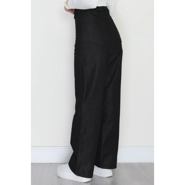 Bel Lastikli Palazzo Kot Pantolon Siyahçizgili - 42470.2088.