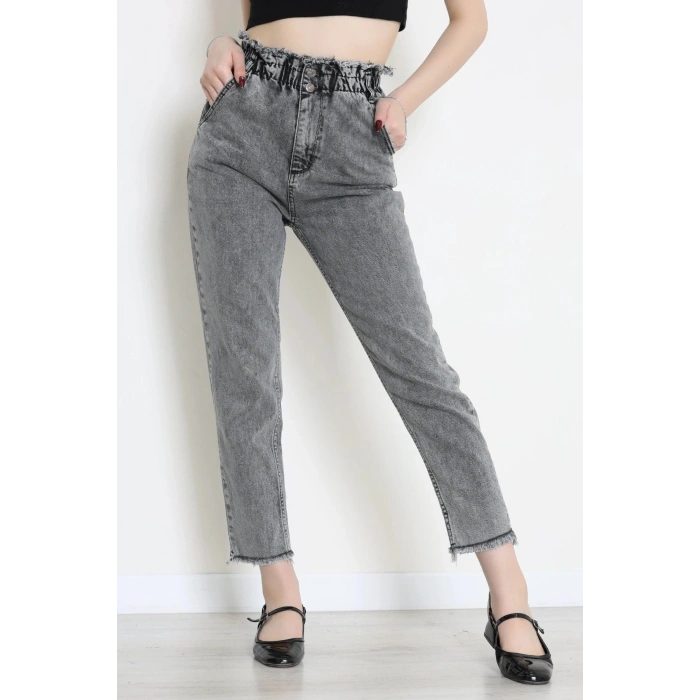 Bel Paça Püskül Büzgülü Mom Jean Açıkfüme - 405204.2141.
