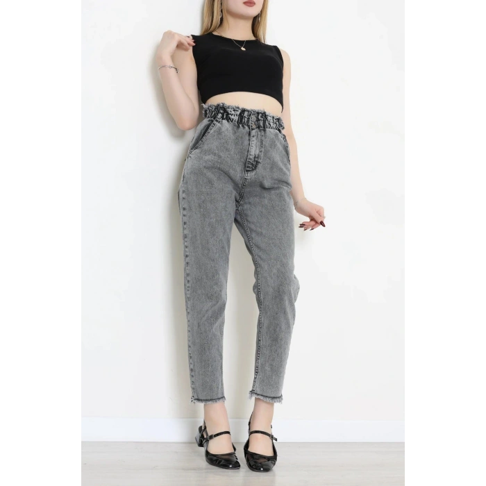 Bel Paça Püskül Büzgülü Mom Jean Açıkfüme - 405204.2141.