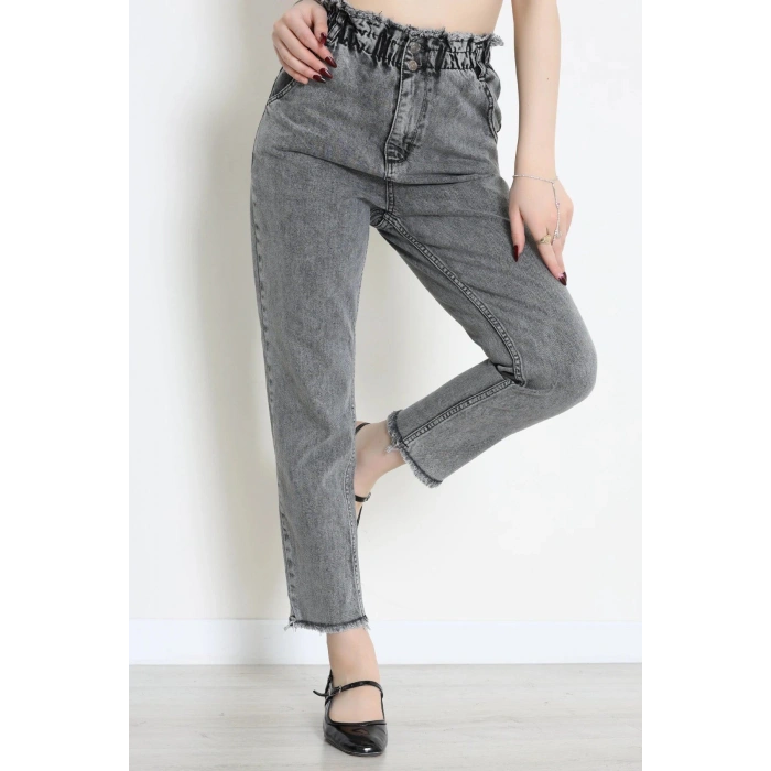 Bel Paça Püskül Büzgülü Mom Jean Açıkfüme - 405204.2141.
