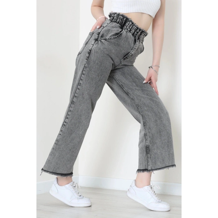 Bel Paça Püsküllü Palazzo Kot Pantolon Açıkfüme - 405108.2141.