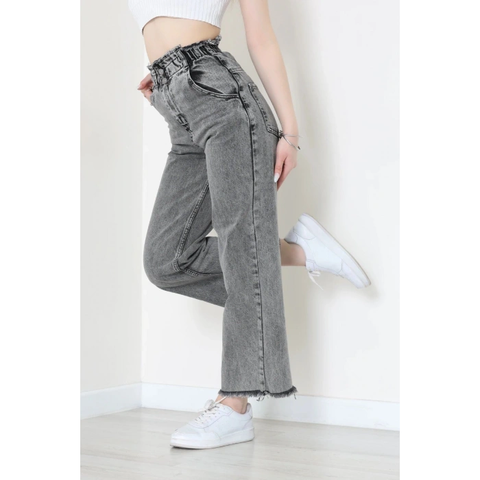 Bel Paça Püsküllü Palazzo Kot Pantolon Açıkfüme - 405108.2141.