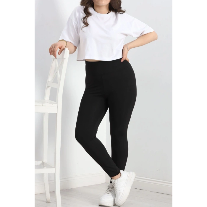 Bel Yazılı Battal Dalgıç Tayt Siyah - 50073.1098.