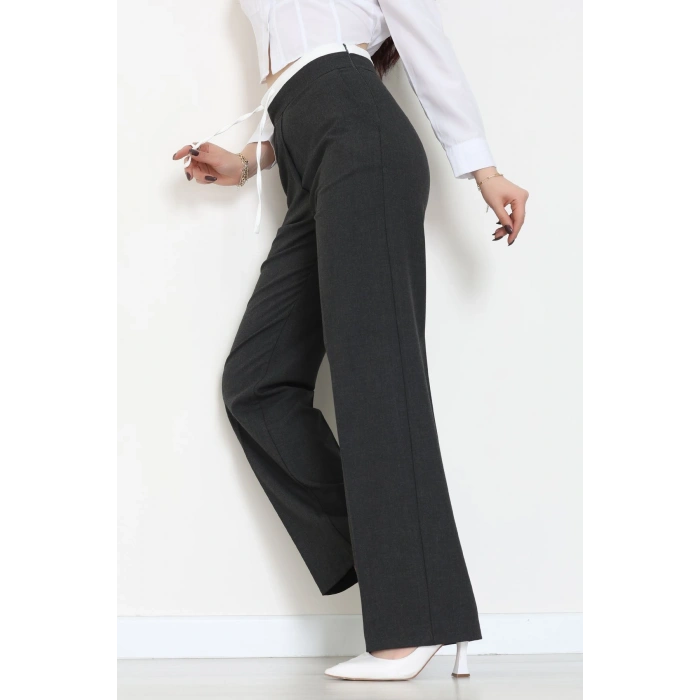 Beli Garnili Poliviskon Palazzo Pantolon Antrasit - 51235.1920.