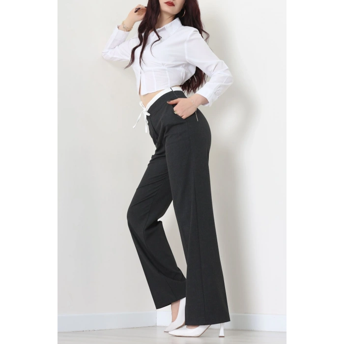 Beli Garnili Poliviskon Palazzo Pantolon Antrasit - 51235.1920.