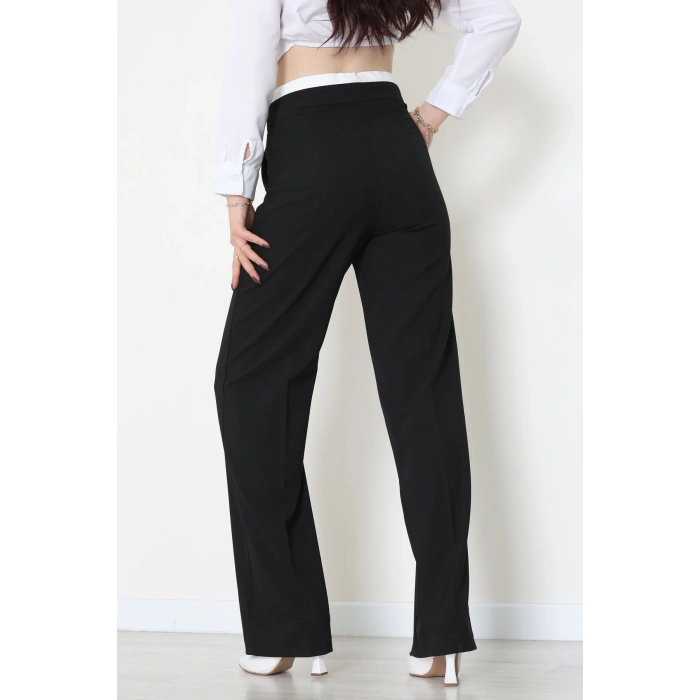 Beli Garnili Poliviskon Palazzo Pantolon Siyah - 51235.1920.