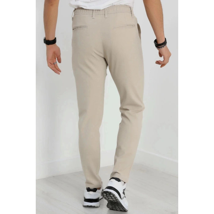 Beli Lastikli Bezayağı Erkek Pantolon  Bej - 42515.2091.