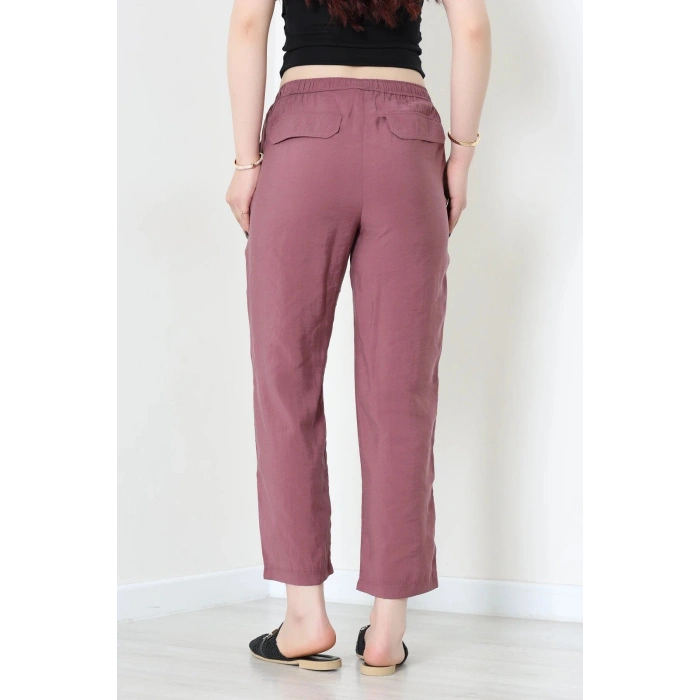 Beli Lastikli Tensel Pantolon Gülkurusu - 7804.1437.