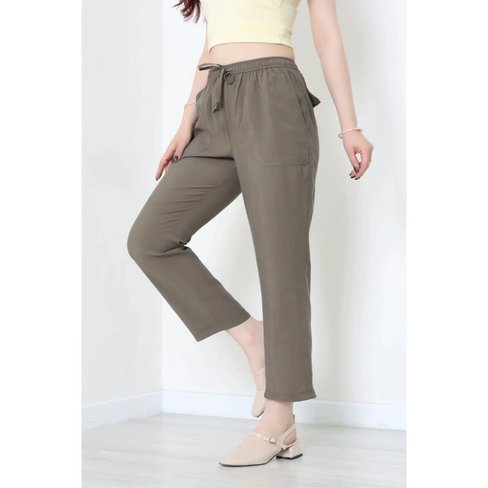 Beli Lastikli Tensel Pantolon Haki - 7804.1437.