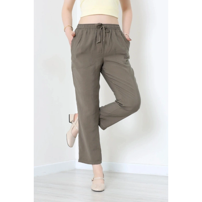 Beli Lastikli Tensel Pantolon Haki - 7804.1437.