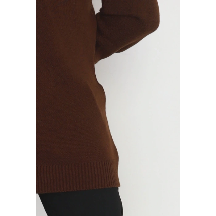 Bisiklet Yaka Erkek Triko Kahve - 70780.1766.