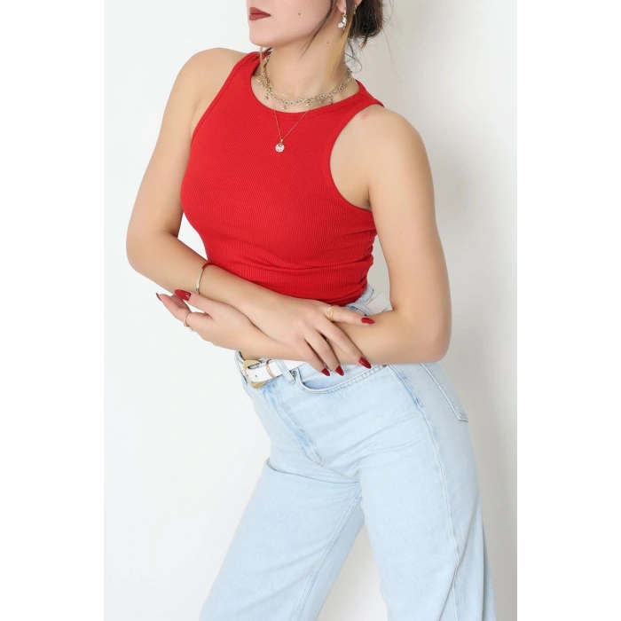 Bisiklet Yaka Kaşkorse Atlet Kırmızı - 21172.200.