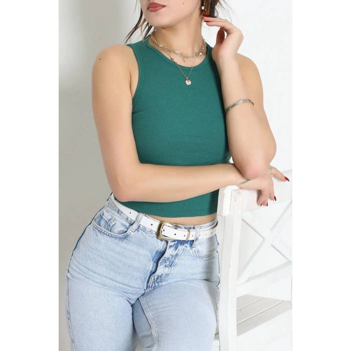 Bisiklet Yaka Kaşkorse Atlet Yeşil - 21172.200.