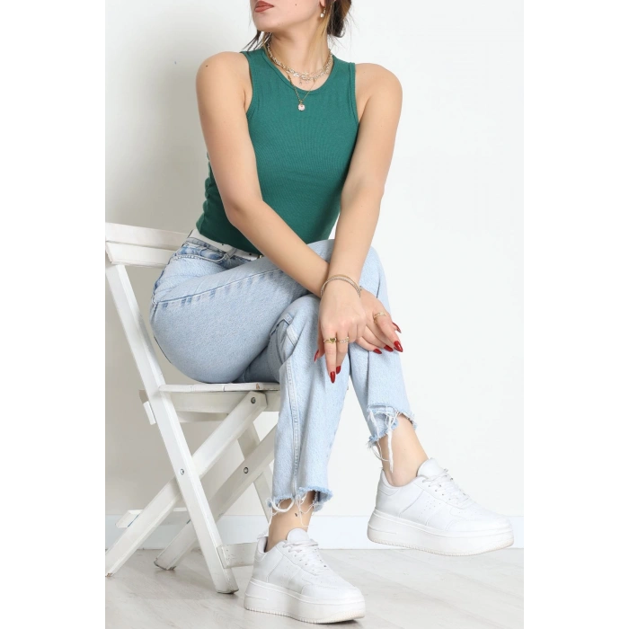 Bisiklet Yaka Kaşkorse Atlet Yeşil - 21172.200.