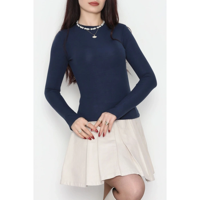 Bisiklet Yaka Kolu Fiyonklu Bluz Laci - 1045.2119.