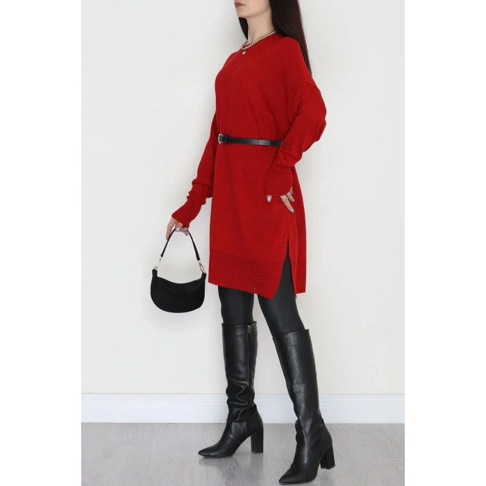 Bisiklet Yaka Triko Kırmızı - 42735.1766.