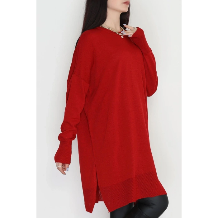 Bisiklet Yaka Triko Kırmızı - 42735.1766.