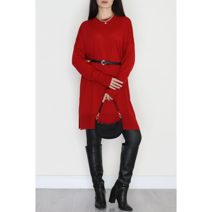 Bisiklet Yaka Triko Kırmızı - 42735.1766.