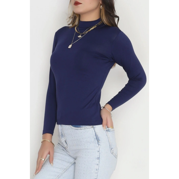 Bisiklet Yaka Uzun Kol Body Lacivert - 3605.1783.