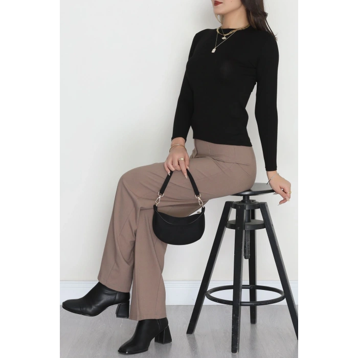 Bisiklet Yaka Uzun Kol Body Siyah - 3605.1783.