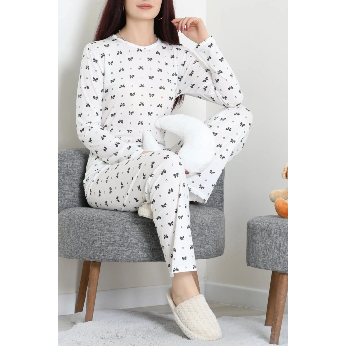 Bisiklet Yaka Uzun Kol Pijama Takımı Büyükfiyonk - 780.1287.