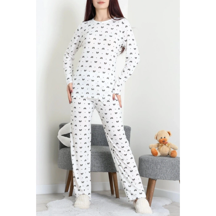Bisiklet Yaka Uzun Kol Pijama Takımı Büyükfiyonk - 780.1287.