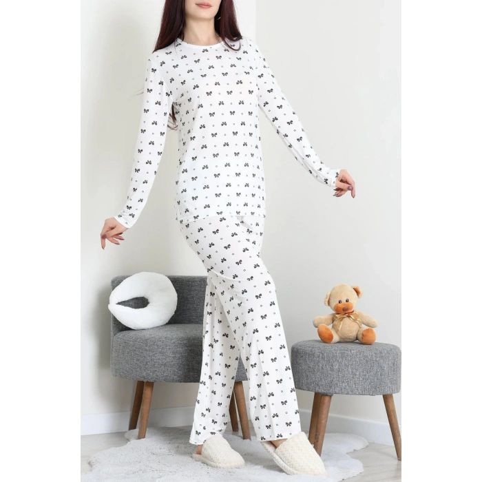 Bisiklet Yaka Uzun Kol Pijama Takımı Büyükfiyonk - 780.1287.