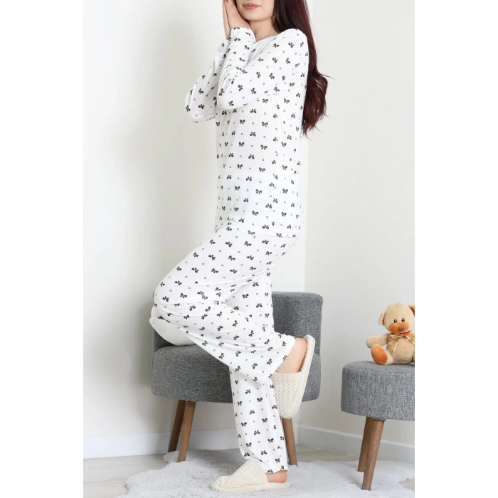 Bisiklet Yaka Uzun Kol Pijama Takımı Büyükfiyonk - 780.1287.
