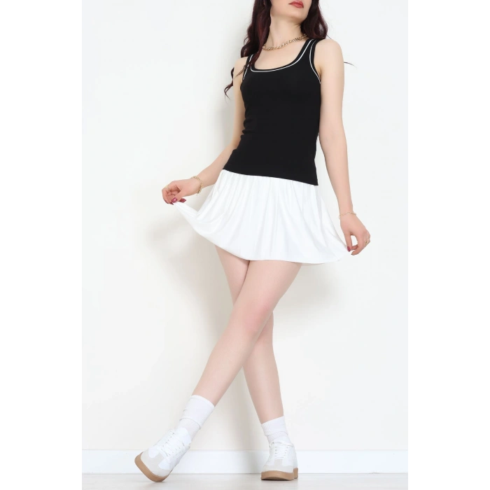 Biye Garnili Kare Yaka Atlet Siyah - 21870.200.