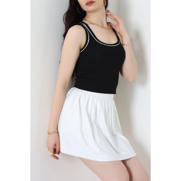 Biye Garnili Kare Yaka Atlet Siyah - 21870.200.